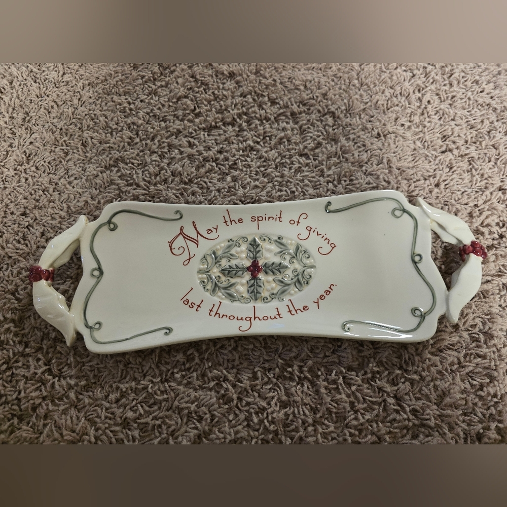 Holiday Serving Platter, May the Spirit of Giving Last Throughout the Year